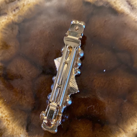 Hair pin, red and silver - Picture 2 of 2